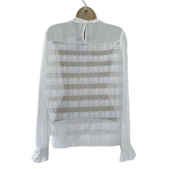 Maje Lava Embroidered Lace Top in Ecru Woman's Sz 1 (US Sz S) NWT - Picture 4 of 11